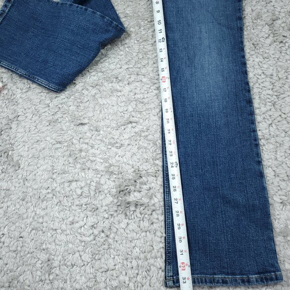 Wrangler Retro Mae Mid Rise Bootcut Jeans Medium Wash Blue Stretch Size 9 x 34 - Picture 7 of 8
